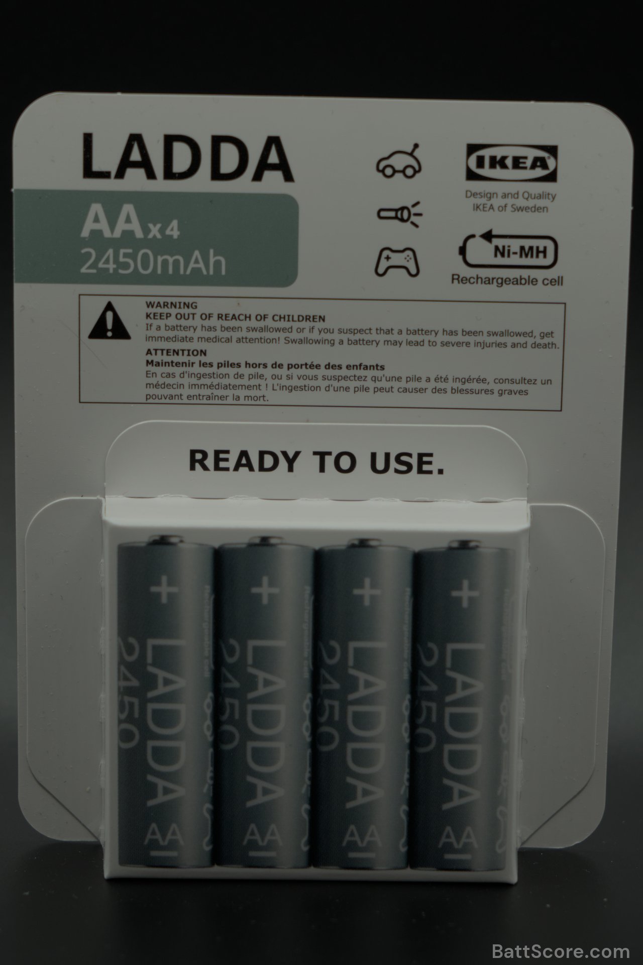 Ladda (Ikea) AA NiMH 2450mAh
