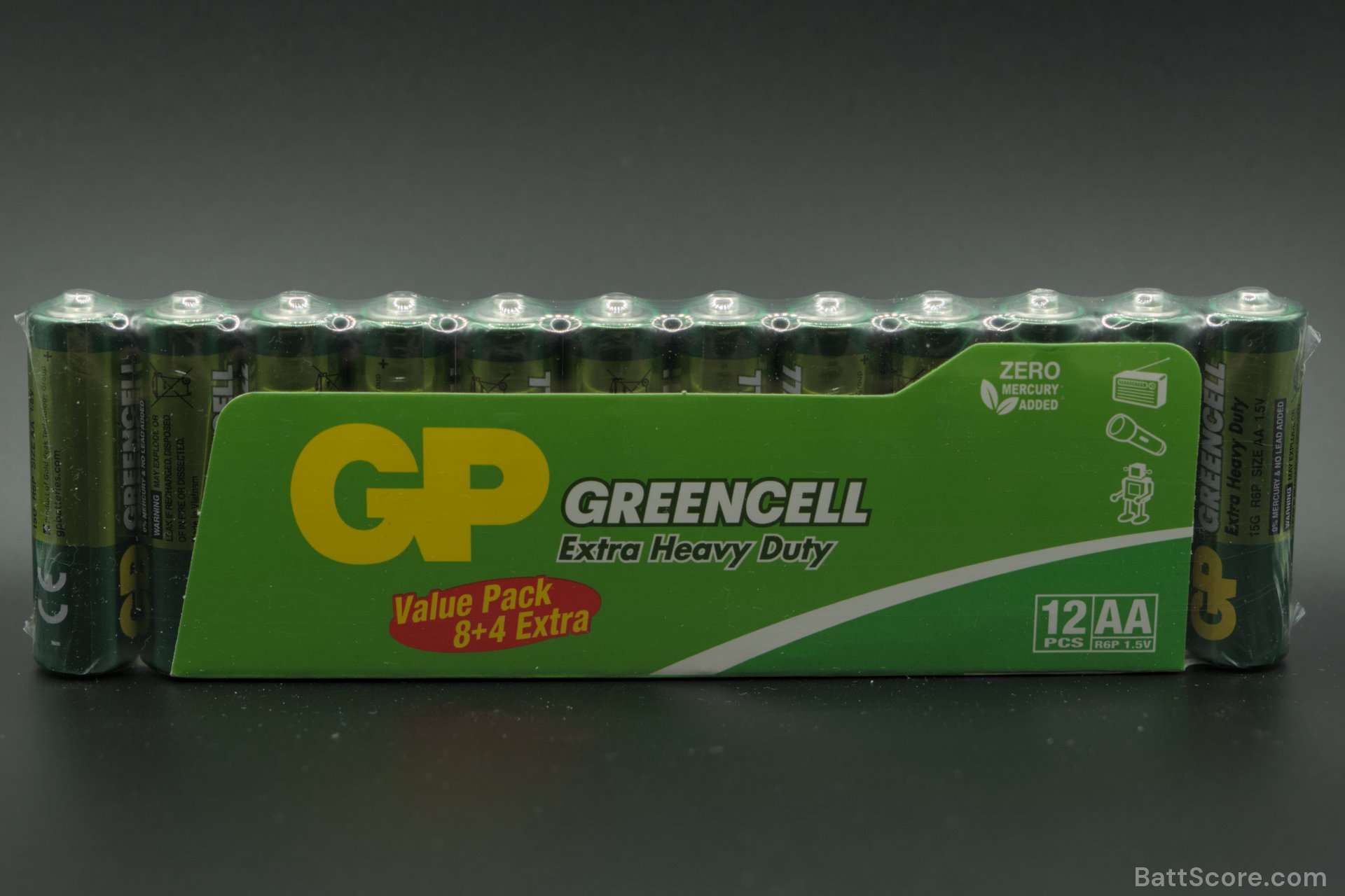 Extra Heavy Duty (GP Greencell) AA Zinc-carbon
