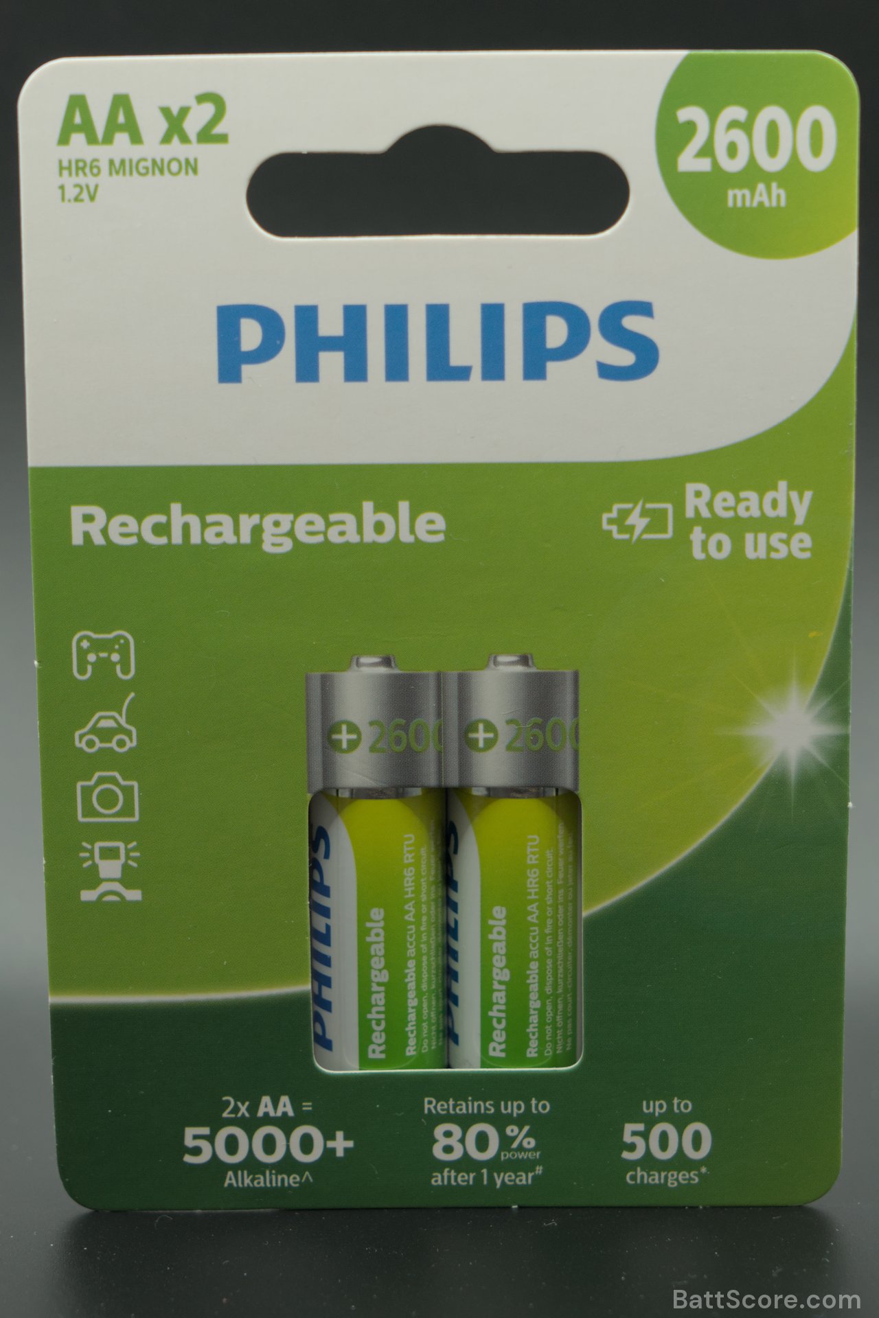 Rechargeable (Philips) AA NiMH 2600mAh