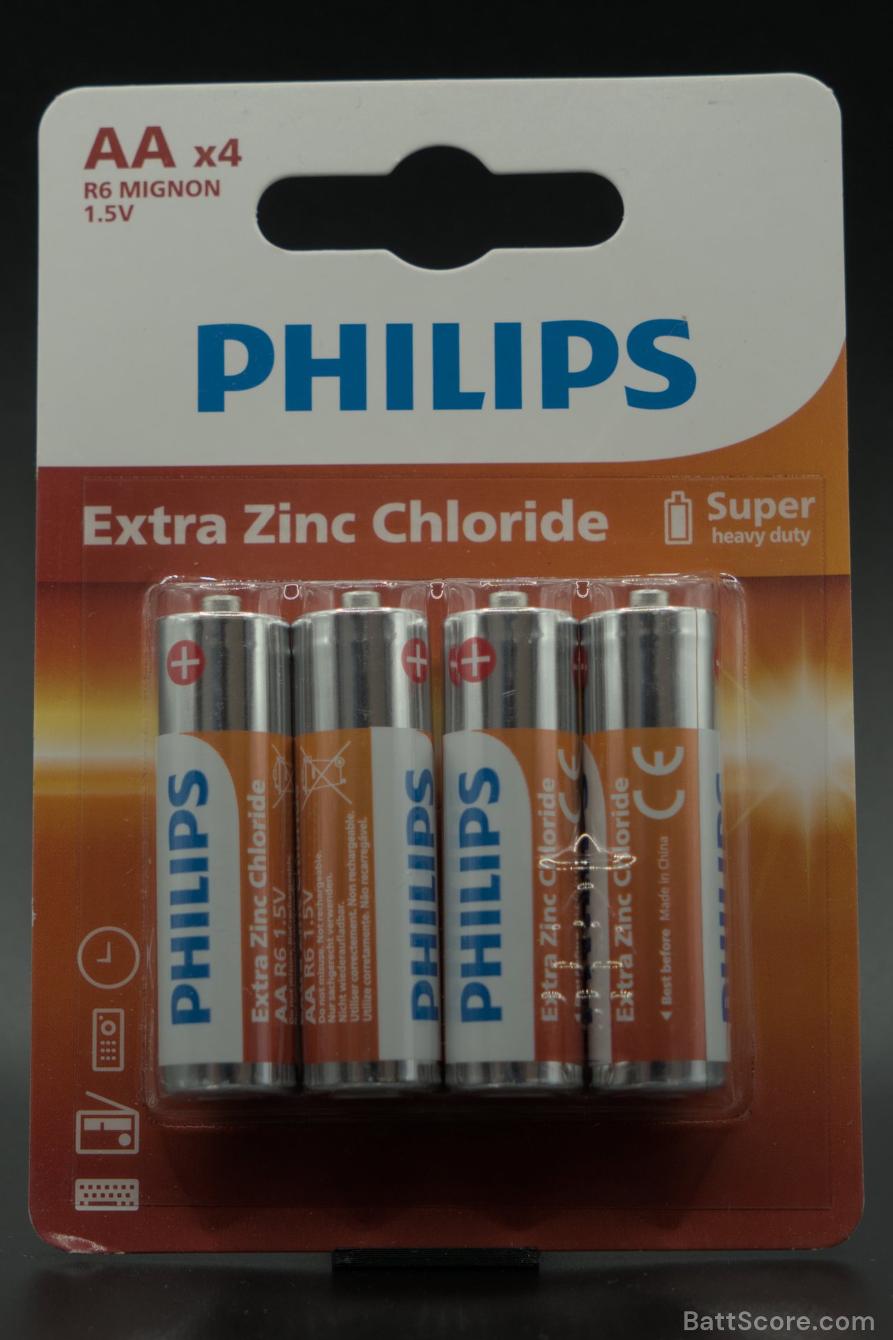 Extra Zinc Chloride (Philips) AA Zinc-carbon